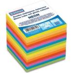 DONAU DONAU cube unglued, 90x90x90mm, approx. 800 cards. , neon, mix of colors