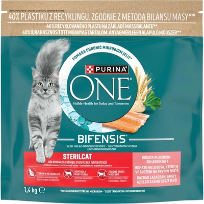Purina One Bifensis Sterilcat losos a pšenice 1,4 kg