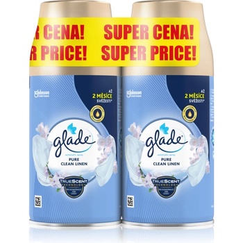 Glade Pure Clean Linen автоматичен освежител на въздуха пълнител 2x269ml