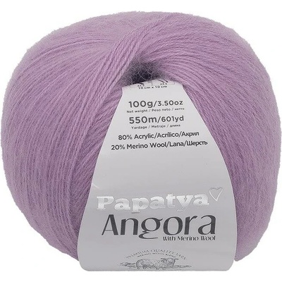 Bellatex Angora Merino Papatya 100g, 5410 fialová