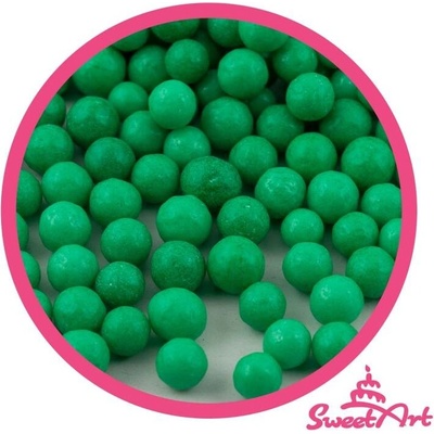 SweetArt cukrové perly vánoční zelené 5 mm 80 g