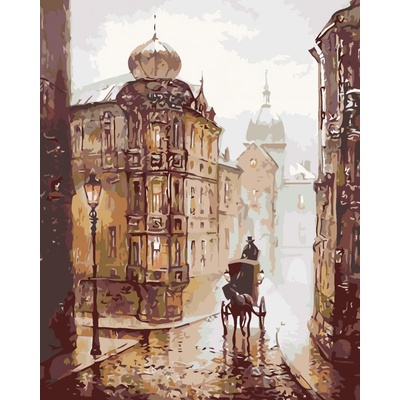 Zuty Malování podle čísel Koňský povoz 80 x 100 cm vypnuté plátno na rám