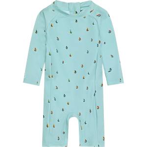 Color Kids Детски цял бански от ликра (UV защита) Color kids Baby's Suit L/S AOP Lycra - Ether - размер 98 (EU) (750-2552-0415)