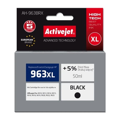 Compatible AH-963BRX Ink Cartridge (заместител за HP 963XL 3JA30AE, Premium, 2100 страници, 50 ml, черен) (AH-963BRX)