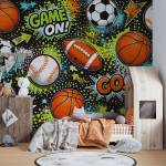Art Gift Decor Детски фототапет спортен графити стил