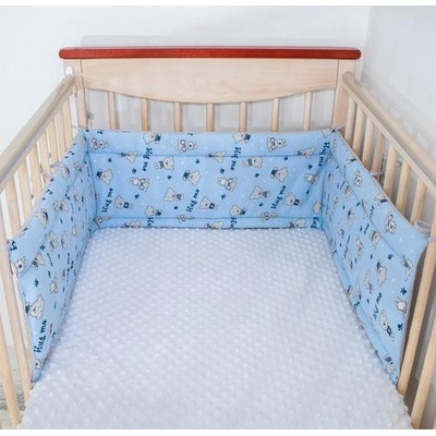 ESITO Mantinel do postieľky Teddy bears Modrá