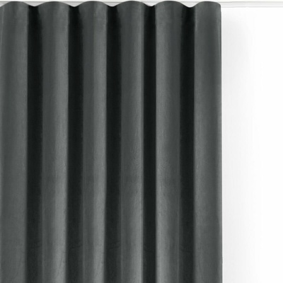 Tmavosivý zamatový dimout záves 530x270 cm Velto – Filumi