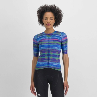 Sportful Glitch Bomber Jersey Multicolor Blue dámský