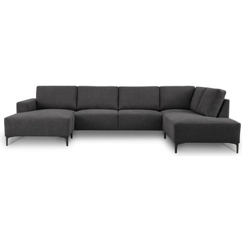 Scandic Антрацитен шенилов ъглов диван (десен ъгъл/U форма) Fabian - Scandic (19178SN ENT7)