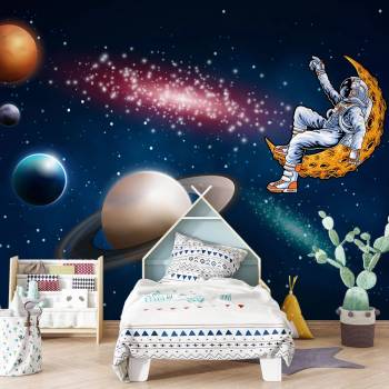 Image 1 of Art gift Фототапет - Космонавт на луната