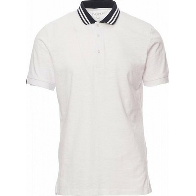 Payperwear polokošile Nautic s límečkem s kontrastními pruhy bílá modrá námořní žlutá