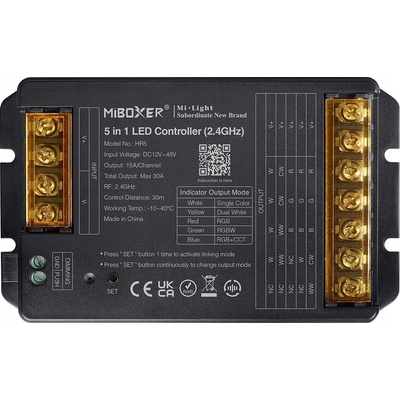 LED ovladač Mi-Light HR5 5v1 Mono/RGB/CCT 30A 12-48V