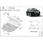 Scut Motor - Румъния Метална кора под двигател volkswagen touareg от 2007 до 2010 (73803)