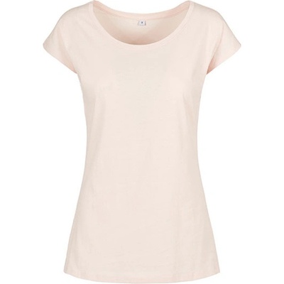 Build Your Brand Dámske tričko so širokým výstrihom BB013 Pink