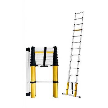 DRABEST Алуминиева телескопична стълба, 3.80 метра работна височина с 13 стъпала, drabest tele max (0383320)