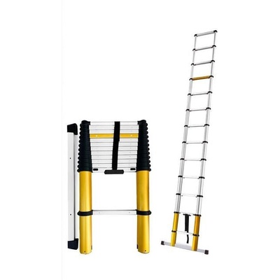 DRABEST Алуминиева телескопична стълба, 3.80 метра работна височина с 13 стъпала, drabest tele max (0383320)