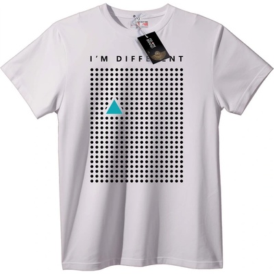 NOONEBRAND Тениска Аз съм Различен Триъгълник - 2XL, White