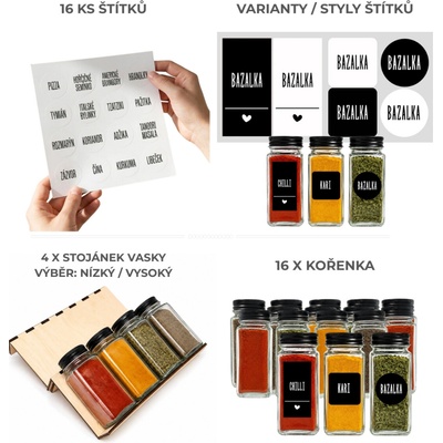 usporadejto.cz Sada koreničiek BLACKEMBER 120 ml 16 ks