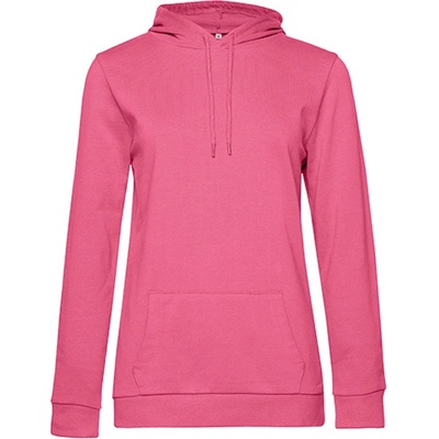 B&C dámska mikina s kapucňou WW04W Pink Fizz