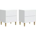 vidaXL Нощен шкаф 2 бр. Бяло 43 x 34, 5 x 48 см Инженерна дървесина (894526)