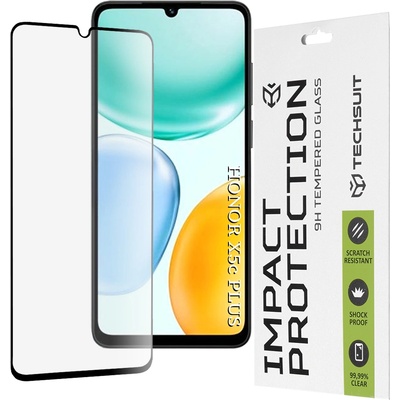 Techsuit Протектор - Techsuit 111D Full Cover / Full Glue - Honor X5c Plus - Черен