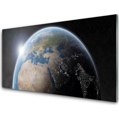 Skleneny obraz Planéta zem vesmír 100x50 cm