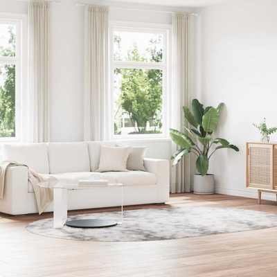 vidaXL Шаги килим с дълъг косъм, NAVARRA, сребристо сив, 300x200 см (4102940)