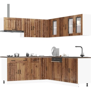 vidaXL Комплект кухненски шкафове от 4 части Lucca, инженерно дърво (3314929)