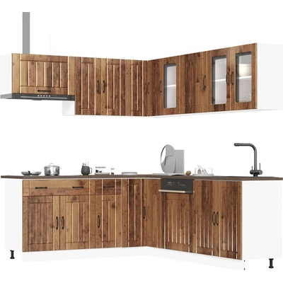 vidaXL Комплект кухненски шкафове от 4 части Lucca, инженерно дърво (3314929)