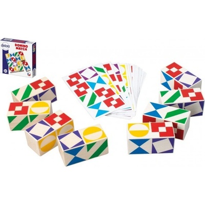 Domino match dřevo v krabičce
