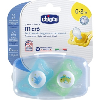 Chicco Physio Micro silikónový modrá 2ks