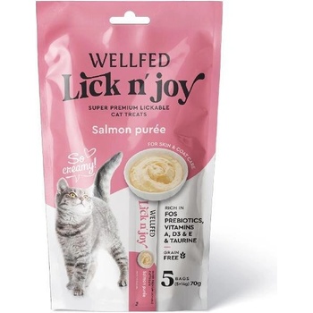 Pet Interest Wellfed Lick N’ Joy Salmon кремообразно лакомство за котки 5*14gr