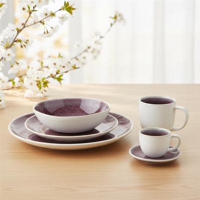 Domoletti Miska Cherry Velvet hnědá bílá žlutá 18,5 cm