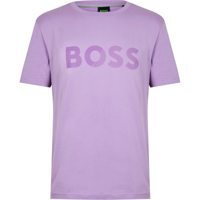 Boss Тениска Boss Men's Tape Logo Cotton T-Shirt - Lt Pas Purp 536