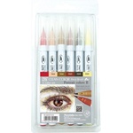ZIG Clean Color Четка Писец Комплект с 6 бр. Портретни цветове II (RB-6000AT/6VE)