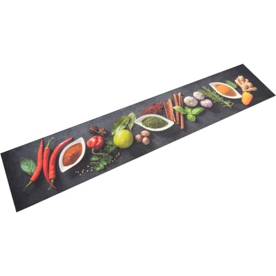 vidaXL Кухненско килимче, миещо, подправки, 60x300 см, кадифе (136542)