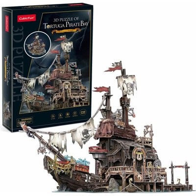 CUBICFUN 3D puzzle Pirátský přístav Tortuga 218 ks