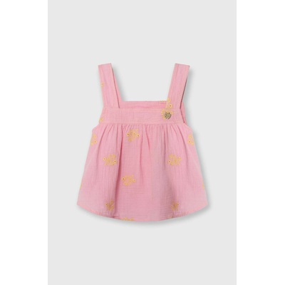 Guess Детска памучна блуза Guess в розово с десен (J4GH05.WG5H0.PPYH)