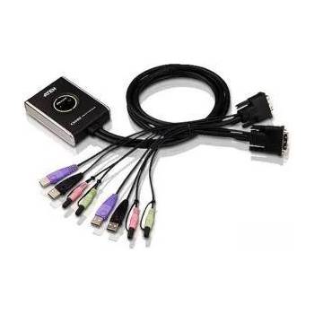 ATEN KVM превключвател ATEN CS682 - 4 x USB A, 2 x DVI, 4 x 3.5 mm jack, ATEN-CS682-AT