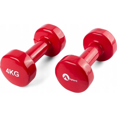 MSport Liatinové činky 2 x 4 kg 2 ks