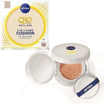 Nivea Q10 Plus Anti-Age hydratačný make-up v hubke vyplňujúci vrásky 02 Dark 15 g