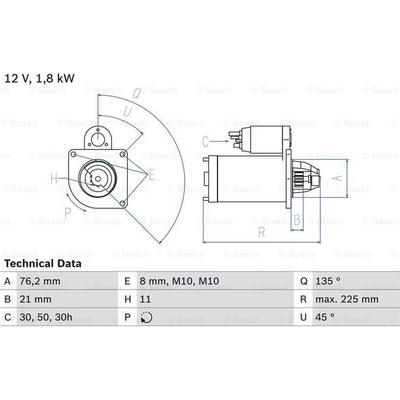 BOSCH STARTER 0 986 022 581