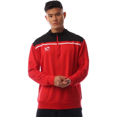 Sondico Men's 1/4 Zip Fleece - Red/Black