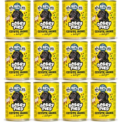 Dobry Pies Mono Jehněčí s kolagenem 12 x 400 g