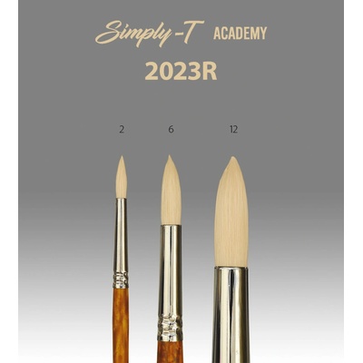 Štetec Simply-T Academy 2023R - Bristle, okrúhly, dlhá rukoväť Veľkosť štetca: 2