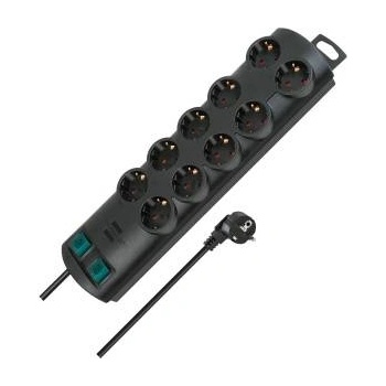 brennenstuhl Extension cord primera 10-way 2m black