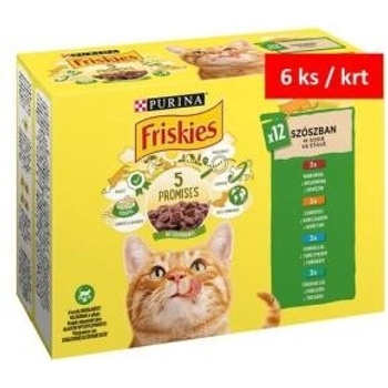 FRISKIES hovězí kuře tuňák treska ve šťávě 12 x 85 g