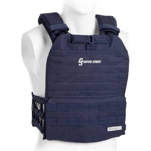 Capital Sports Battlevest 2.0, жилетка за тежести, 2 х 2 тежести 5, 75 (2, 6) и 8, 75 фунта (4, 0 кг), синьо (FIT20- 29lbs Navy) (FIT20- 29lbs Navy)