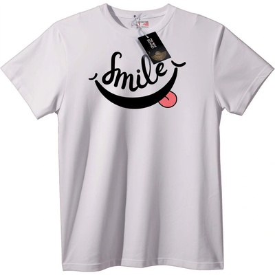 NOONEBRAND Тениска Усмивка с Език - S, Black