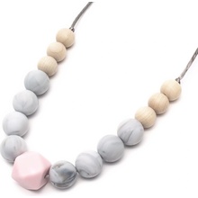 MimiJo Silikónové dojčiace korále Grace Pink